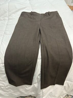 Talbots Brown Wide-Leg Dress Pants